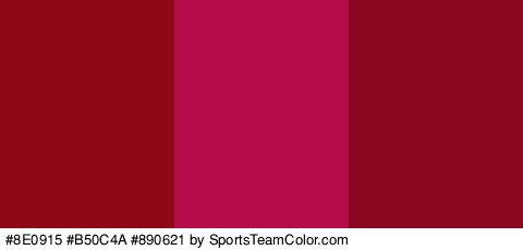 #8E0915 #B50C4A #890621 Colors