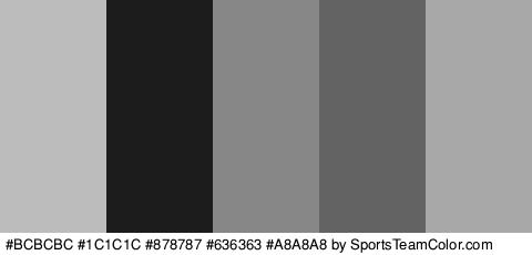 #BCBCBC #1C1C1C #878787 #636363 #A8A8A8 Colors