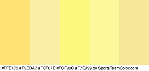 #FFE175 #F9EDA7 #FCF87E #FCF99C #F7E999 Colors