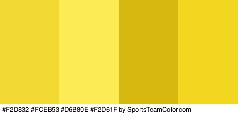 #F2D832 #FCEB53 #D6B80E #F2D61F Colors