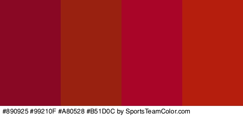 #890925 #99210F #A80528 #B51D0C Colors