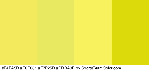 #F4EA5D #E8E861 #F7F25D #DDDA0B Colors