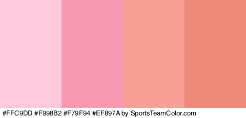 #FFC9DD #F998B2 #F79F94 #EF897A Colors