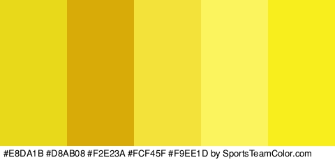 #E8DA1B #D8AB08 #F2E23A #FCF45F #F9EE1D Colors