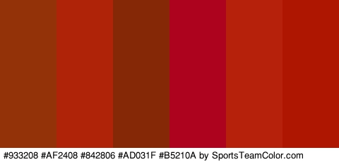 #933208 #AF2408 #842806 #AD031F #B5210A #AF1601 Colors