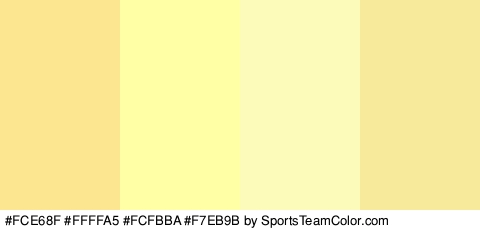 #FCE68F #FFFFA5 #FCFBBA #F7EB9B Colors