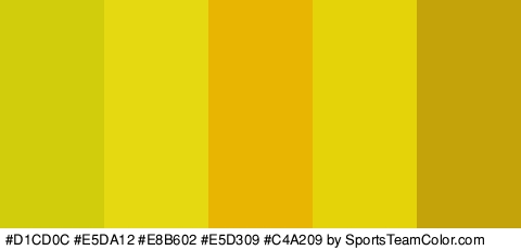 #D1CD0C #E5DA12 #E8B602 #E5D309 #C4A209 Colors