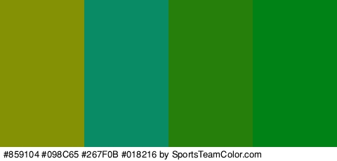 #859104 #098C65 #267F0B #018216 Colors