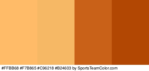 #FFBB68 #F7B865 #C96218 #B24603 Colors