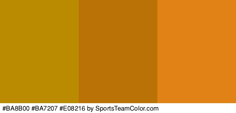 #BA8B00 #BA7207 #E08216 Colors