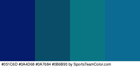 #051C6D #0A4D68 #0A7684 #0B6B93 Colors