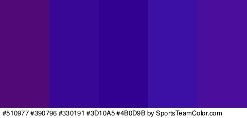 #510977 #390796 #330191 #3D10A5 #4B0D9B Colors