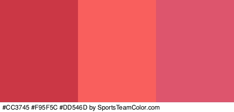 #CC3745 #F95F5C #DD546D Colors