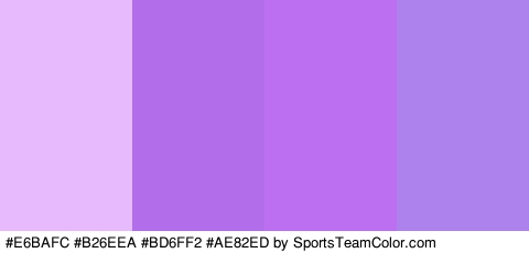 #E6BAFC #B26EEA #BD6FF2 #AE82ED Colors