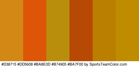 #D38715 #DD5608 #BA8E0D #B74905 #BA7F00 #BF8C00 Colors