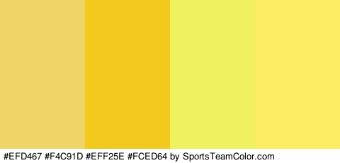 #EFD467 #F4C91D #EFF25E #FCED64 Colors