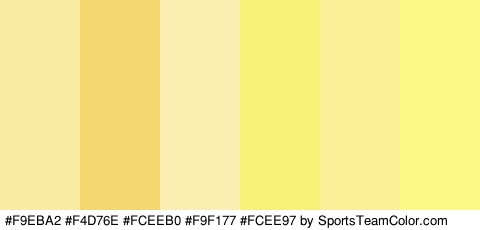 #F9EBA2 #F4D76E #FCEEB0 #F9F177 #FCEE97 #FCF885 Colors