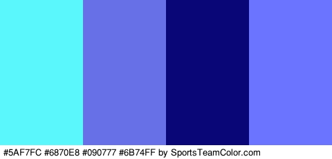 #5AF7FC #6870E8 #090777 #6B74FF Colors