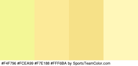 #F4F796 #FCEA99 #F7E188 #FFF6BA Colors