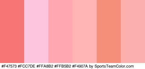 #F47573 #FCC7DE #FFA8B2 #FFB5B2 #F4907A #FCB0AE Colors