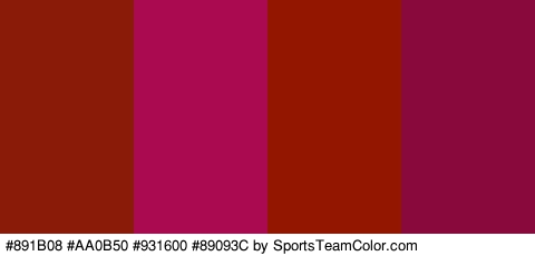 #891B08 #AA0B50 #931600 #89093C Colors