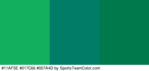 #11AF5E #017C66 #007A4D Colors