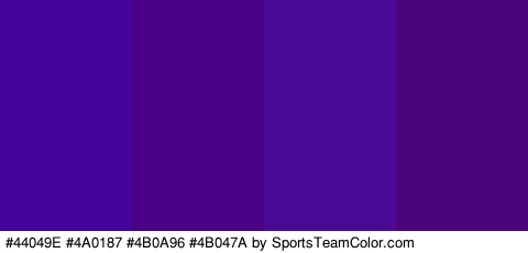 #44049E #4A0187 #4B0A96 #4B047A Colors