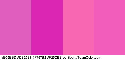 #E05EBD #DB25B3 #F767B2 #F25CBB Colors