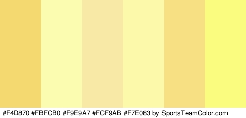 #F4D870 #FBFCB0 #F9E9A7 #FCF9AB #F7E083 #FAFC80 Colors