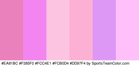 #EA81BC #F285F0 #FCC4E1 #FCB0D4 #DD97F4 #FFBFF8 Colors