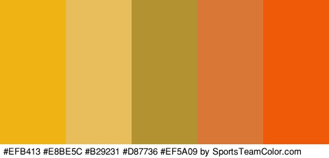 #EFB413 #E8BE5C #B29231 #D87736 #EF5A09 Colors