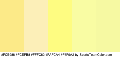 #FCE988 #FCEFB8 #FFFC82 #FAFCA4 #F6F9A2 Colors