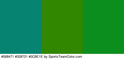 #068471 #328701 #0C8E1E Colors