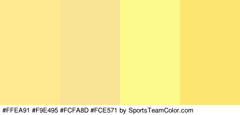 #FFEA91 #F9E495 #FCFA8D #FCE571 Colors