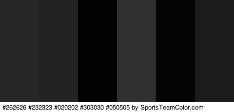 #262626 #232323 #020202 #303030 #050505 #1C1C1C Colors