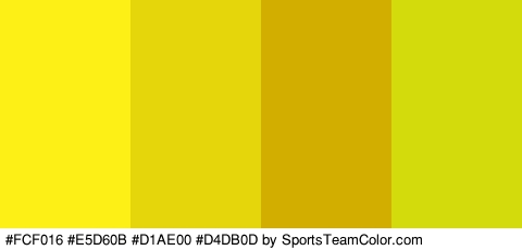 #FCF016 #E5D60B #D1AE00 #D4DB0D Colors