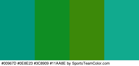 #00967D #0E8E23 #3C8909 #11AA8E Colors