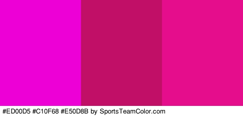 #ED00D5 #C10F68 #E50D8B Colors