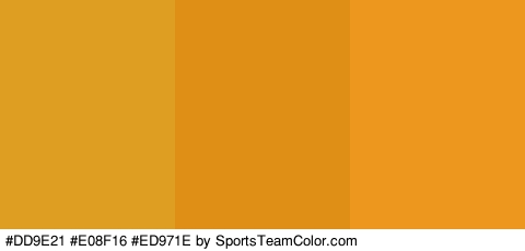 #DD9E21 #E08F16 #ED971E Colors