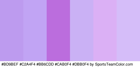 #BD9BEF #C2A4F4 #BB6CDD #CAB0F4 #DBB0F4 #D4BDF9 Colors