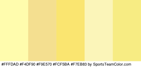 #FFFDAD #F4DF90 #F9E570 #FCF5BA #F7EB83 Colors