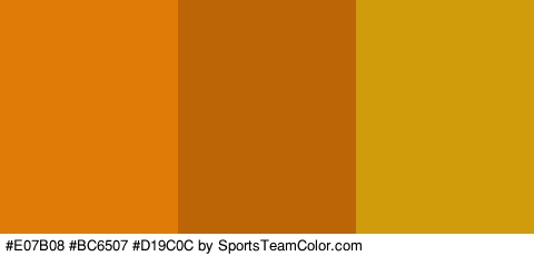 #E07B08 #BC6507 #D19C0C Colors