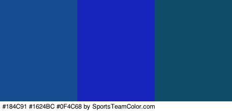 #184C91 #1624BC #0F4C68 Colors