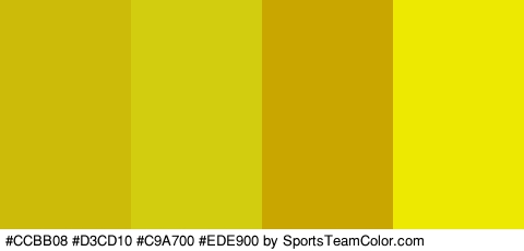 #CCBB08 #D3CD10 #C9A700 #EDE900 Colors