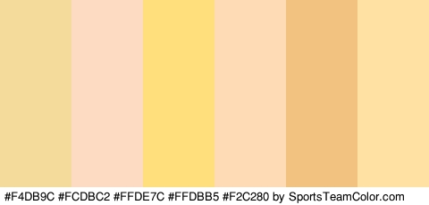 #F4DB9C #FCDBC2 #FFDE7C #FFDBB5 #F2C280 #FFE1A3 Colors