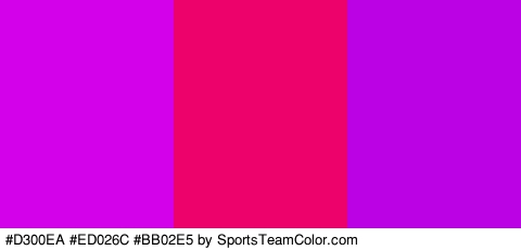 #D300EA #ED026C #BB02E5 Colors