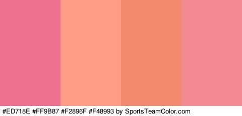 #ED718E #FF9B87 #F2896F #F48993 Colors