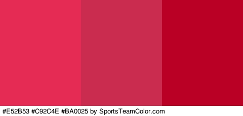 #E52B53 #C92C4E #BA0025 Colors