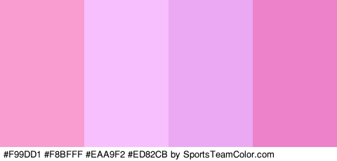 #F99DD1 #F8BFFF #EAA9F2 #ED82CB Colors