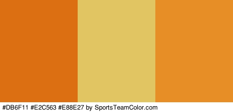 #DB6F11 #E2C563 #E88E27 Colors